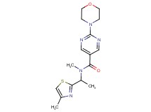 N-methyl-N-[1-(4-methyl-1,3-thiazol-2-yl)ethyl]-2-morpholin-4-ylpyrimidine-5-carboxamide