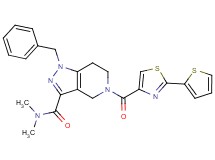 1-benzyl-N,N-dimethyl-5-{[2-(2-thienyl)-1,3-thiazol-4-yl]carbonyl}-4,5,6,7-tetrahydro-1H-pyrazolo[4,3-c]pyridine-3-carboxamide