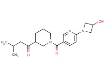 1-(1-{[6-(3-hydroxyazetidin-1-yl)pyridin-3-yl]carbonyl}piperidin-3-yl)-3-methylbutan-1-one