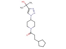 2-{1-[1-(3-cyclopentylpropanoyl)piperidin-4-yl]-1H-1,2,3-triazol-4-yl}propan-2-ol