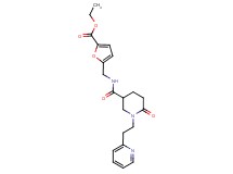 ethyl 5-{[({6-oxo-1-[2-(2-pyridinyl)ethyl]-3-piperidinyl}carbonyl)amino]methyl}-2-furoate