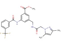 methyl 3-({[(3,5-dimethyl-1H-pyrazol-1-yl)acetyl]amino}methyl)-5-{[3-(trifluoromethyl)benzoyl]amino}benzoate