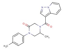 5-methyl-1-(4-methylphenyl)-4-(pyrazolo[1,5-a]pyridin-3-ylcarbonyl)-2-piperazinone