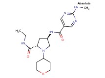 N-[(3R,5S)-5-[(ethylamino)carbonyl]-1-(tetrahydro-2H-pyran-4-yl)pyrrolidin-3-yl]-2-(methylamino)pyrimidine-5-carboxamide