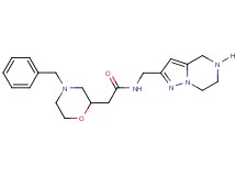 2-(4-benzyl-2-morpholinyl)-N-(4,5,6,7-tetrahydropyrazolo[1,5-a]pyrazin-2-ylmethyl)acetamide dihydrochloride