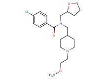 4-chloro-N-{[1-(2-methoxyethyl)-4-piperidinyl]methyl}-N-(tetrahydro-2-furanylmethyl)benzamide