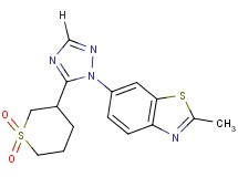 6-[5-(1,1-dioxidotetrahydro-2H-thiopyran-3-yl)-1H-1,2,4-triazol-1-yl]-2-methyl-1,3-benzothiazole