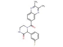 4-[(2,3-dimethylquinoxalin-6-yl)carbonyl]-3-(3-fluorophenyl)piperazin-2-one