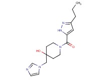 4-(1H-imidazol-1-ylmethyl)-1-[(3-propyl-1H-pyrazol-5-yl)carbonyl]-4-piperidinol