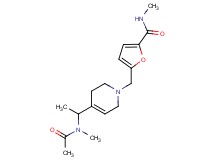 5-{[4-{1-[acetyl(methyl)amino]ethyl}-3,6-dihydropyridin-1(2H)-yl]methyl}-N-methyl-2-furamide