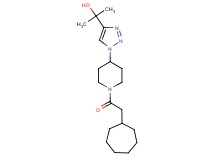 2-{1-[1-(cycloheptylacetyl)piperidin-4-yl]-1H-1,2,3-triazol-4-yl}propan-2-ol