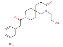 2-(2-hydroxyethyl)-9-[(3-methylphenyl)acetyl]-2,9-diazaspiro[5.5]undecan-3-one