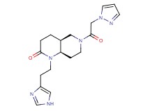 (4aS*,8aR*)-1-[2-(1H-imidazol-4-yl)ethyl]-6-(1H-pyrazol-1-ylacetyl)octahydro-1,6-naphthyridin-2(1H)-one