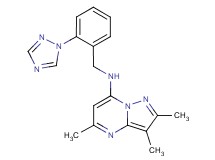 2,3,5-trimethyl-N-[2-(1H-1,2,4-triazol-1-yl)benzyl]pyrazolo[1,5-a]pyrimidin-7-amine