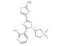 3-[1-(1,1-dioxidotetrahydro-3-thienyl)-3-(2-methyl-1,3-thiazol-4-yl)-1H-1,2,4-triazol-5-yl]pyridin-2-ol