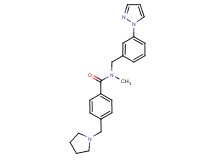 N-methyl-N-[3-(1H-pyrazol-1-yl)benzyl]-4-(1-pyrrolidinylmethyl)benzamide