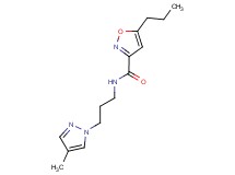 N-[3-(4-methyl-1H-pyrazol-1-yl)propyl]-5-propyl-3-isoxazolecarboxamide