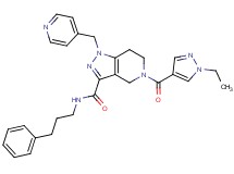 5-[(1-ethyl-1H-pyrazol-4-yl)carbonyl]-N-(3-phenylpropyl)-1-(4-pyridinylmethyl)-4,5,6,7-tetrahydro-1H-pyrazolo[4,3-c]pyridine-3-carboxamide