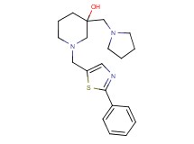 1-[(2-phenyl-1,3-thiazol-5-yl)methyl]-3-(pyrrolidin-1-ylmethyl)piperidin-3-ol