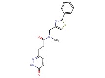 N-methyl-3-(6-oxo-1,6-dihydro-3-pyridazinyl)-N-[(2-phenyl-1,3-thiazol-4-yl)methyl]propanamide