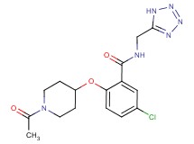 2-[(1-acetylpiperidin-4-yl)oxy]-5-chloro-N-(1H-tetrazol-5-ylmethyl)benzamide