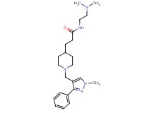 N-[2-(dimethylamino)ethyl]-3-{1-[(1-methyl-3-phenyl-1H-pyrazol-4-yl)methyl]-4-piperidinyl}propanamide