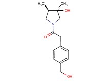 (3R*,4R*)-1-{[4-(hydroxymethyl)phenyl]acetyl}-3,4-dimethyl-3-pyrrolidinol
