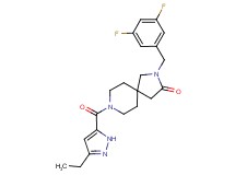 2-(3,5-difluorobenzyl)-8-[(3-ethyl-1H-pyrazol-5-yl)carbonyl]-2,8-diazaspiro[4.5]decan-3-one