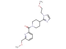 2-({4-[1-(2-methoxyethyl)-1H-imidazol-2-yl]piperidin-1-yl}carbonyl)-6-(methoxymethyl)pyridine