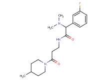2-(dimethylamino)-2-(3-fluorophenyl)-N-[3-(4-methyl-1-piperidinyl)-3-oxopropyl]acetamide