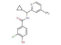 3-chloro-N-[cyclopropyl(4-methylpyridin-2-yl)methyl]-4-hydroxybenzamide