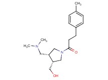 {(3R*,4R*)-4-[(dimethylamino)methyl]-1-[3-(4-methylphenyl)propanoyl]pyrrolidin-3-yl}methanol