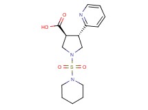 (3S*,4S*)-1-(1-piperidinylsulfonyl)-4-(2-pyridinyl)-3-pyrrolidinecarboxylic acid