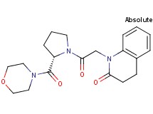 1-{2-[(2S)-2-(morpholin-4-ylcarbonyl)pyrrolidin-1-yl]-2-oxoethyl}-3,4-dihydroquinolin-2(1H)-one (non-preferred name)
