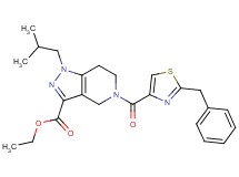 ethyl 5-[(2-benzyl-1,3-thiazol-4-yl)carbonyl]-1-isobutyl-4,5,6,7-tetrahydro-1H-pyrazolo[4,3-c]pyridine-3-carboxylate