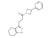 3-{3-oxo-3-[3-(2-pyridinyl)-1-azetidinyl]propyl}-4,5,6,7-tetrahydro-1H-indazole