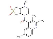 2,3,6-trimethyl-4-{[(4aS*,7aR*)-4-methyl-6,6-dioxidohexahydrothieno[3,4-b]pyrazin-1(2H)-yl]carbonyl}quinoline
