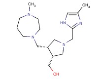 {(3R*,4R*)-4-[(4-methyl-1,4-diazepan-1-yl)methyl]-1-[(4-methyl-1H-imidazol-2-yl)methyl]pyrrolidin-3-yl}methanol