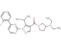 N,N-diethyl-1-({1-[4-(2-fluorophenyl)-2-pyrimidinyl]-5-isopropyl-1H-pyrazol-4-yl}carbonyl)-3-pyrrolidinamine
