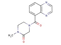 1-methyl-4-(5-quinoxalinylcarbonyl)-2-piperazinone
