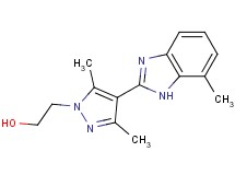 2-[3,5-dimethyl-4-(7-methyl-1H-benzimidazol-2-yl)-1H-pyrazol-1-yl]ethanol
