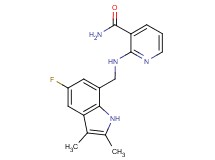 2-{[(5-fluoro-2,3-dimethyl-1H-indol-7-yl)methyl]amino}nicotinamide