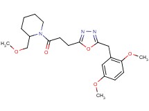 1-{3-[5-(2,5-dimethoxybenzyl)-1,3,4-oxadiazol-2-yl]propanoyl}-2-(methoxymethyl)piperidine