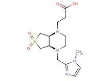 3-[(4aR*,7aS*)-4-[(1-methyl-1H-imidazol-2-yl)methyl]-6,6-dioxidohexahydrothieno[3,4-b]pyrazin-1(2H)-yl]propanoic acid