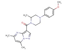 3-{[4-(4-methoxyphenyl)-2-methyl-1-piperazinyl]carbonyl}-5,7-dimethylpyrazolo[1,5-a]pyrimidine
