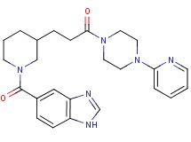 5-[(3-{3-oxo-3-[4-(2-pyridinyl)-1-piperazinyl]propyl}-1-piperidinyl)carbonyl]-1H-benzimidazole