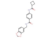 N-(1,3-benzodioxol-5-ylmethyl)-4-[(cyclobutylcarbonyl)amino]benzamide