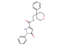 5-oxo-1-phenyl-N-[(4-phenyltetrahydro-2H-pyran-4-yl)methyl]-2,5-dihydro-1H-pyrazole-3-carboxamide