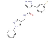 3-(3-fluorophenyl)-N-[(1-phenyl-1H-pyrazol-4-yl)methyl]-1H-pyrazole-4-carboxamide