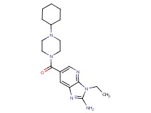 6-[(4-cyclohexylpiperazin-1-yl)carbonyl]-3-ethyl-3H-imidazo[4,5-b]pyridin-2-amine